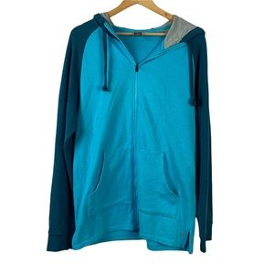 Xersion Hoodie Jacket Medium Blue Athletic Hoodie Full Zip
